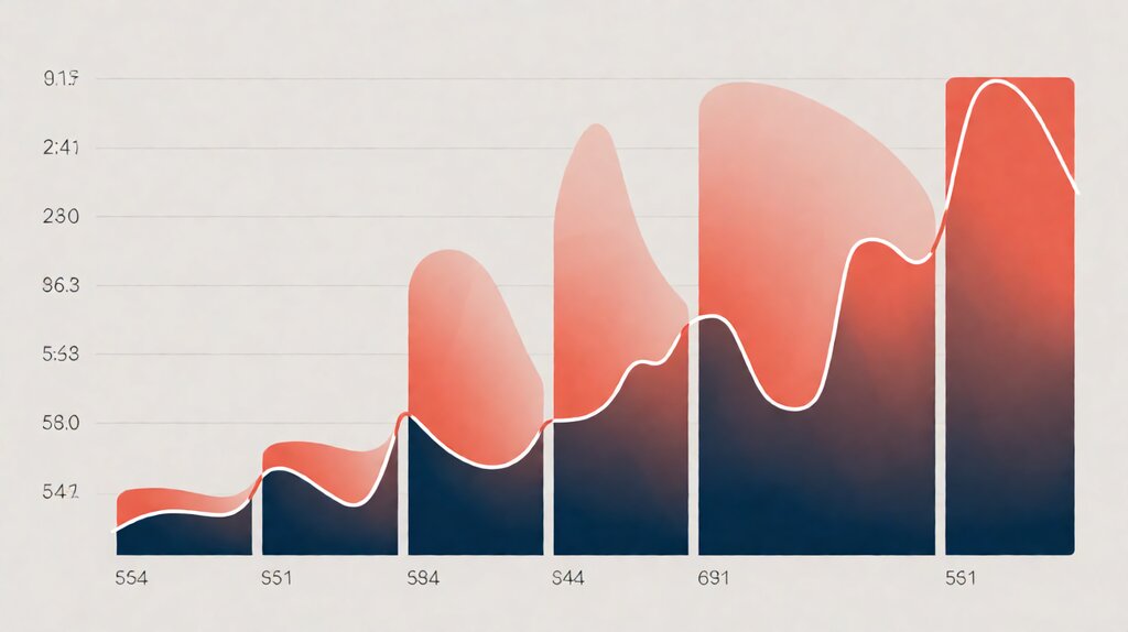 Editorial illustration of payroll cost trend by employee headcount showing base plus per-employee math