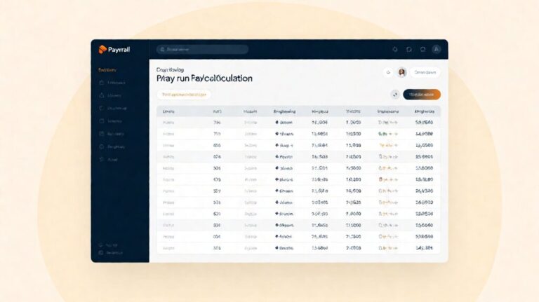 what is a payroll service and how does it work. Editorial illustration of a payroll service dashboard with employee hours.