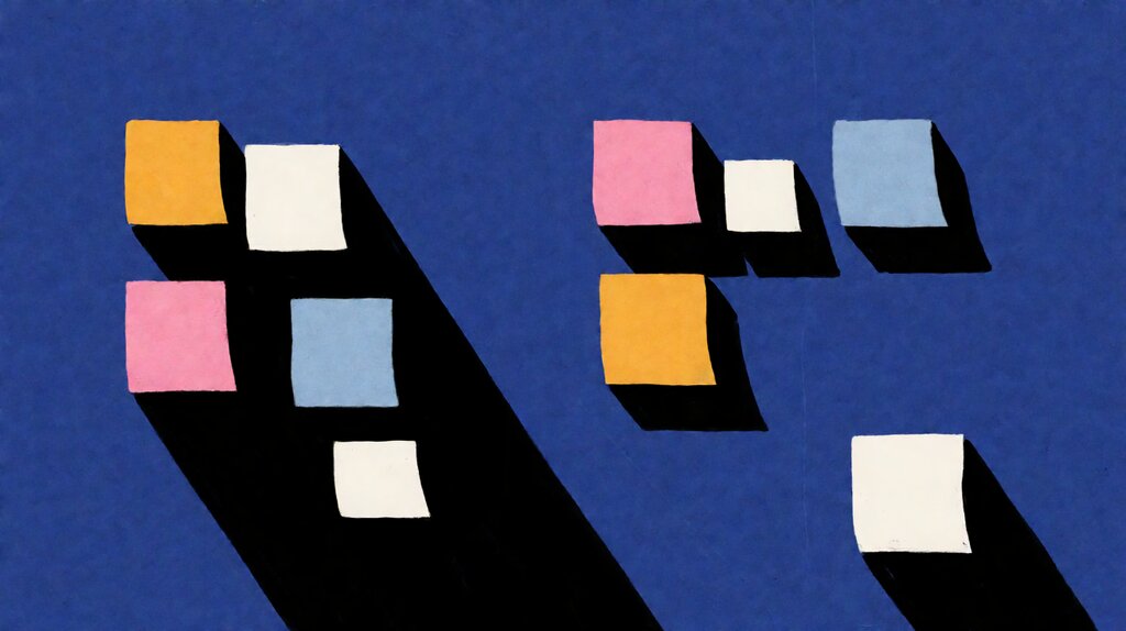 Best task management software for small teams comparison hero image. Abstract task board sticky note icons in a flat editorial style.